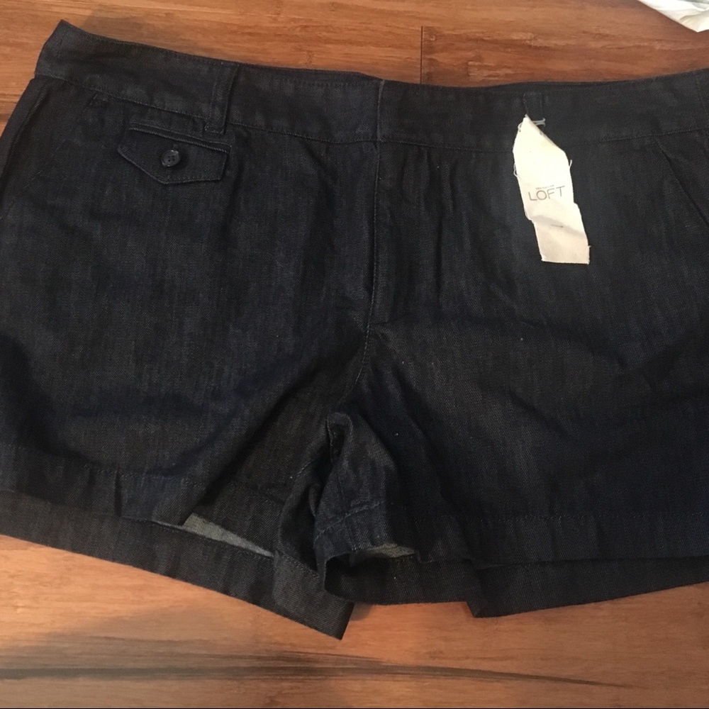 Loft Dark Denim shorts NWT